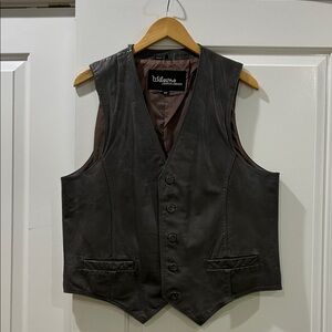 Wilson Men's Chocolate Leather Vest